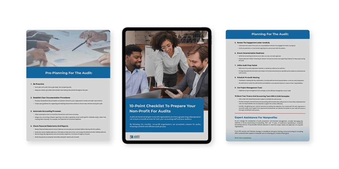 Expert Non-Profit CPA Tips: Implementing The 10 Point Audit Checklist